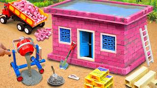 Thief Sawed Roof | DIY Mini Tractor Anti Theft Brick Pink House Construction Science Project