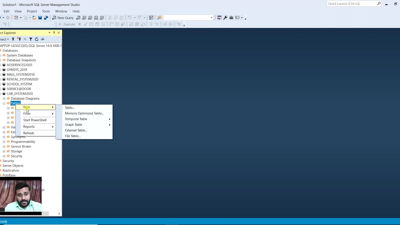 HOW TO CREATE A NEW DATABASE IN MS SQL SERVER 2018 - YouTube