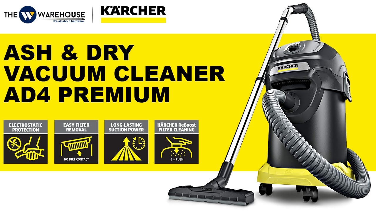 Karcher AD 4 Premium Ash and Dry Vacuum Cleaner - Thewwarehouse.com 
