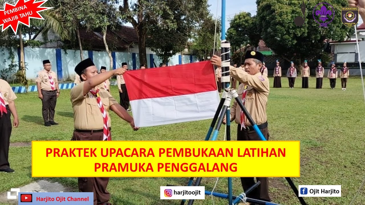 PRAKTEK UPACARA PEMBUKAAN LATIHAN PRAMUKA PENGGALANG | KML KWARCAB BLITAR