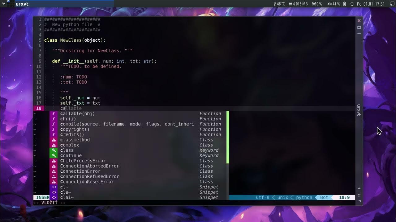 Python snippets in neovim using LuaSnip - YouTube