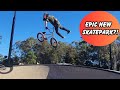 Riding A New Huge Mega Skate Bowl!!