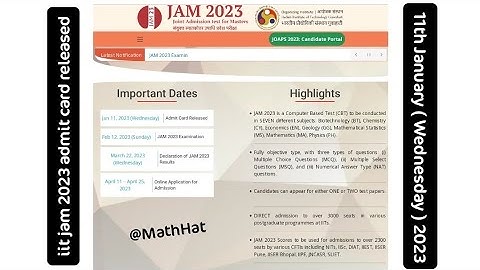 How to download iit jam 2023 | iit jam 2023 admit card download kaise kare | #iitjam2023 #iitjam