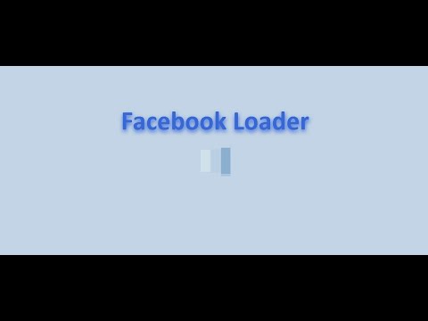 how to builed facebook loader using only html css