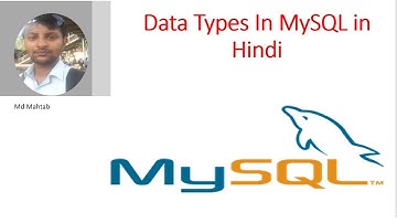 MySql Tutorial  Hindi . 4 # Data Types in MYSQL in Hindi | types of data in myql | mysql datatypes