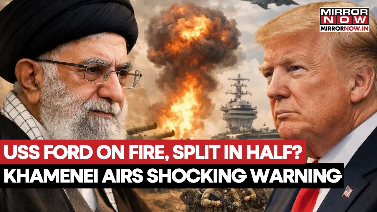 Iran's Khamenei Sends Warning To US, Says Any Warship Can Sink, AI Video Shows USS Lincoln Destroyed