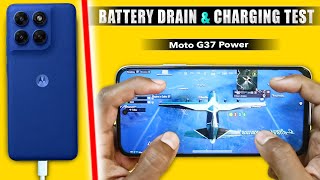 Moto G37 Power 5G Battery Drain and Charging Test - Only BGMI Game Play🔥