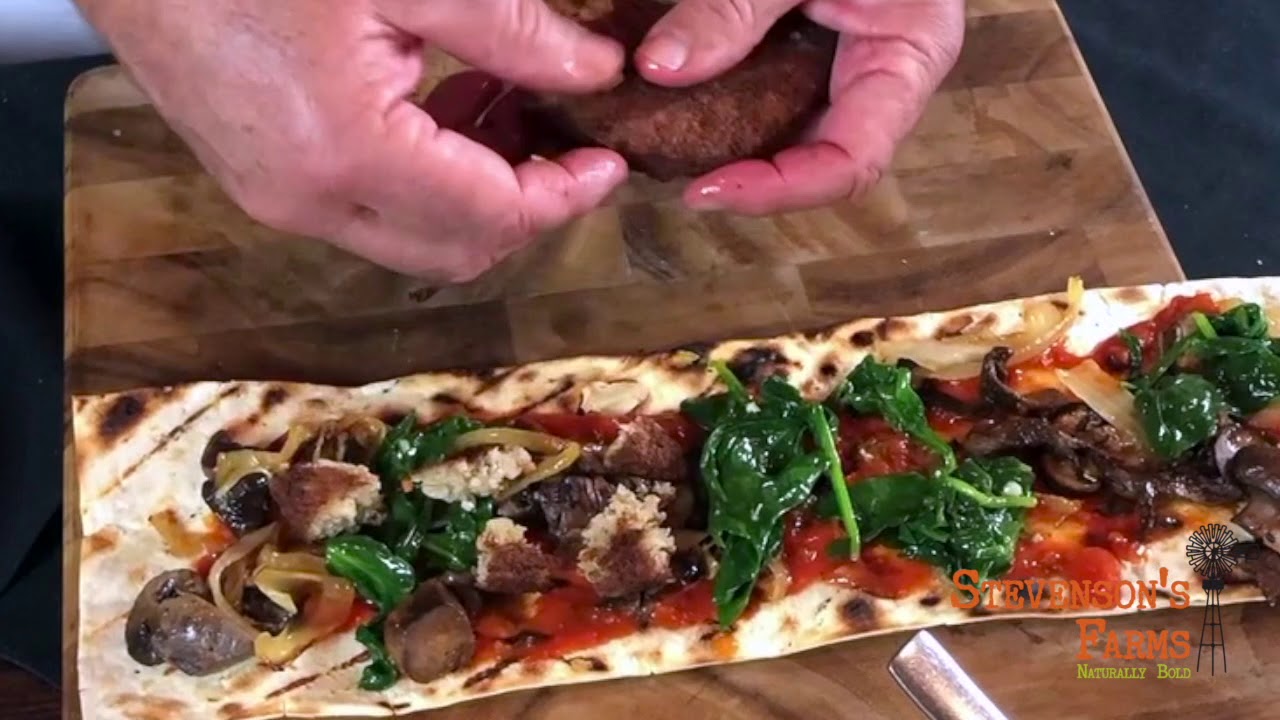 Pizza recipe using Stevenson's Farms Patties YouTube