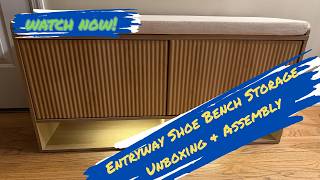Entryway Upgrade! Wayfair Shoe Bench Unboxing + Assembly, #wayfairfinds , #StorageSolutions #chicago