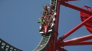 Red force: europe's highest (112m) and fastest (110mph) roller coaster
at ferrari land in spain awesome gopro coasters (dragon khan
shambhala)...