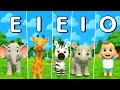 Aprende sobre los animales de la sabana en la granja de Old MacDonald | Rimas infantiles
