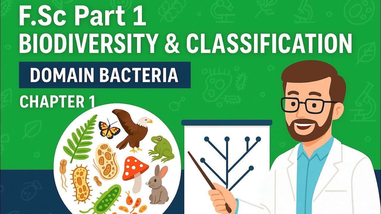 Domain Bacteria | Chapter 1 | Biodiversity and Classification | F.Sc Part 1 | new slaybus