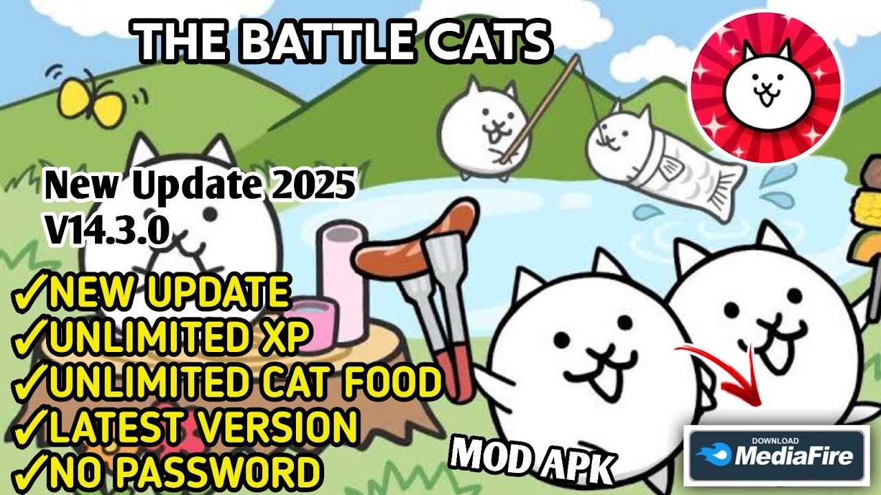 The Battle Cats Mod Apk 13.3.0 Unlimited XP Unlimited Cat Food Terbaru 2025 New Update!.