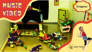 Video thumbnail of "Dragons Under My Bed [Official Music Video] | Songs about Dragons | Dragon Song for Kids | Kids Mess"