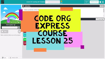 Code.org Lesson 25 - Code Org Express Course Lesson 25 Counting with Variables - Course F Lesson 10