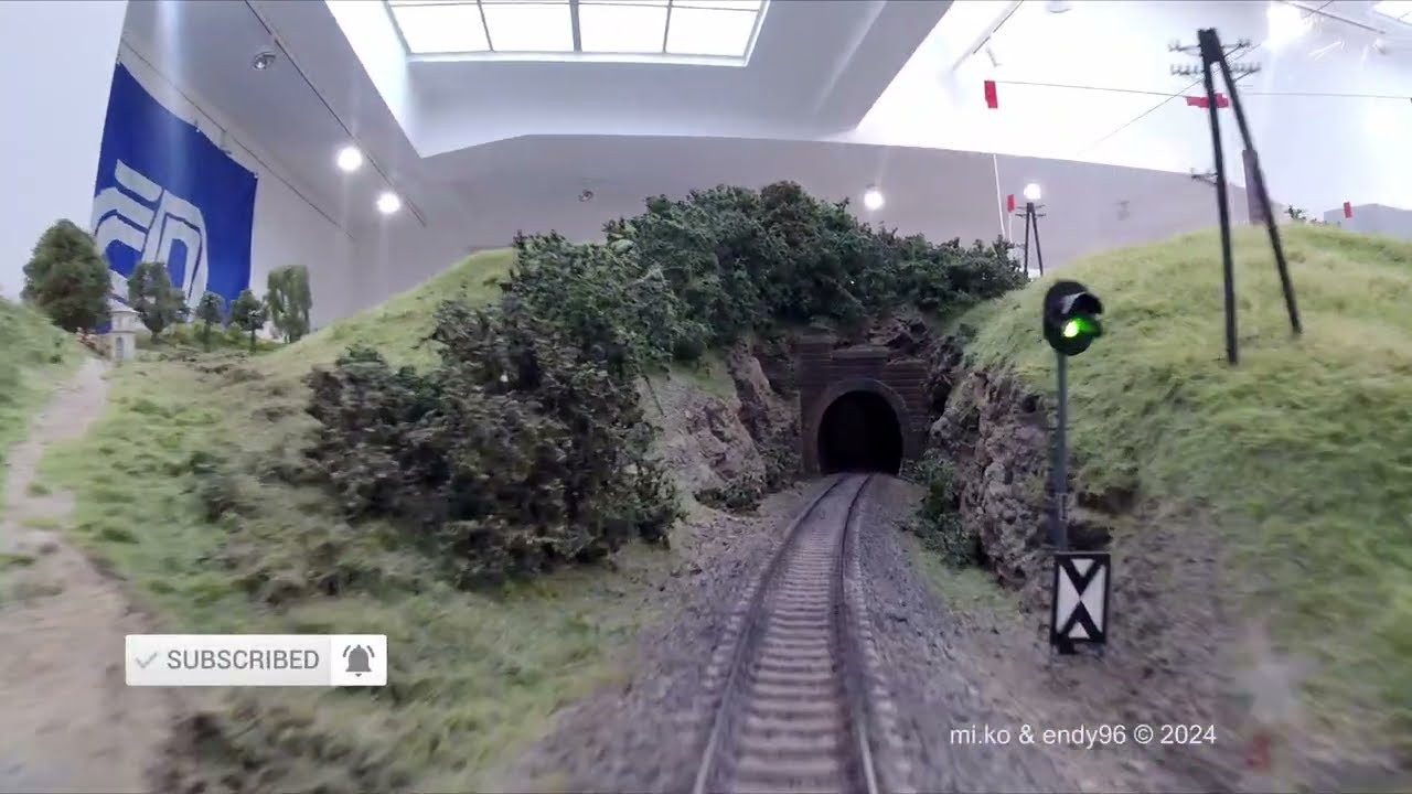 Modely H0: Průjezd po kolejišti H0 v Chrudimi při výstavě 2024