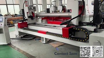 Large diameter double head chamfering machine