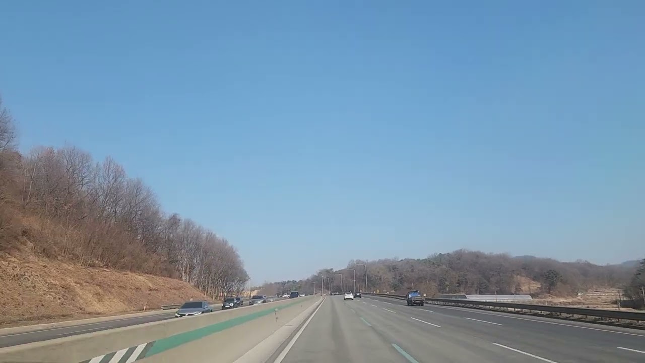 신탄진. 버스전차로 시작되는 부근 2026.2.18.12시20분경#