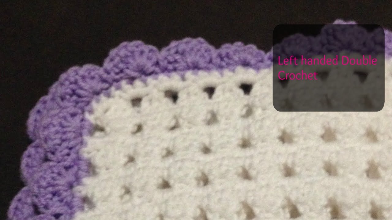 How to crochet Left handed: Double crochet - YouTube