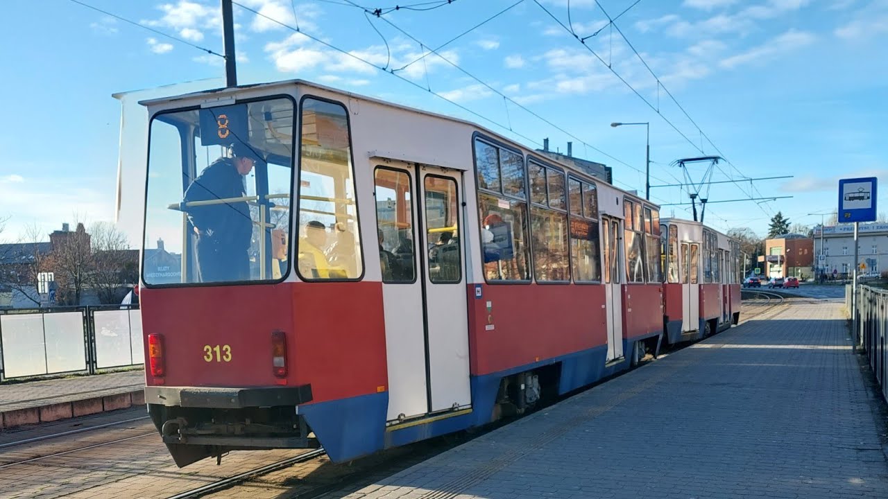 MZK Bydgoszcz - Konstal 805Na #312+#313 - Linia: 8 - Kierunek: Rycerska