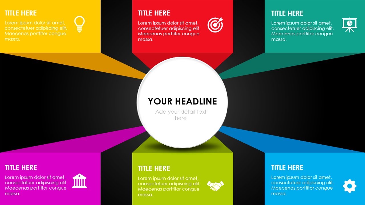 Create 6 Animated Rectangular Options Infographic slide in PowerPoint ...