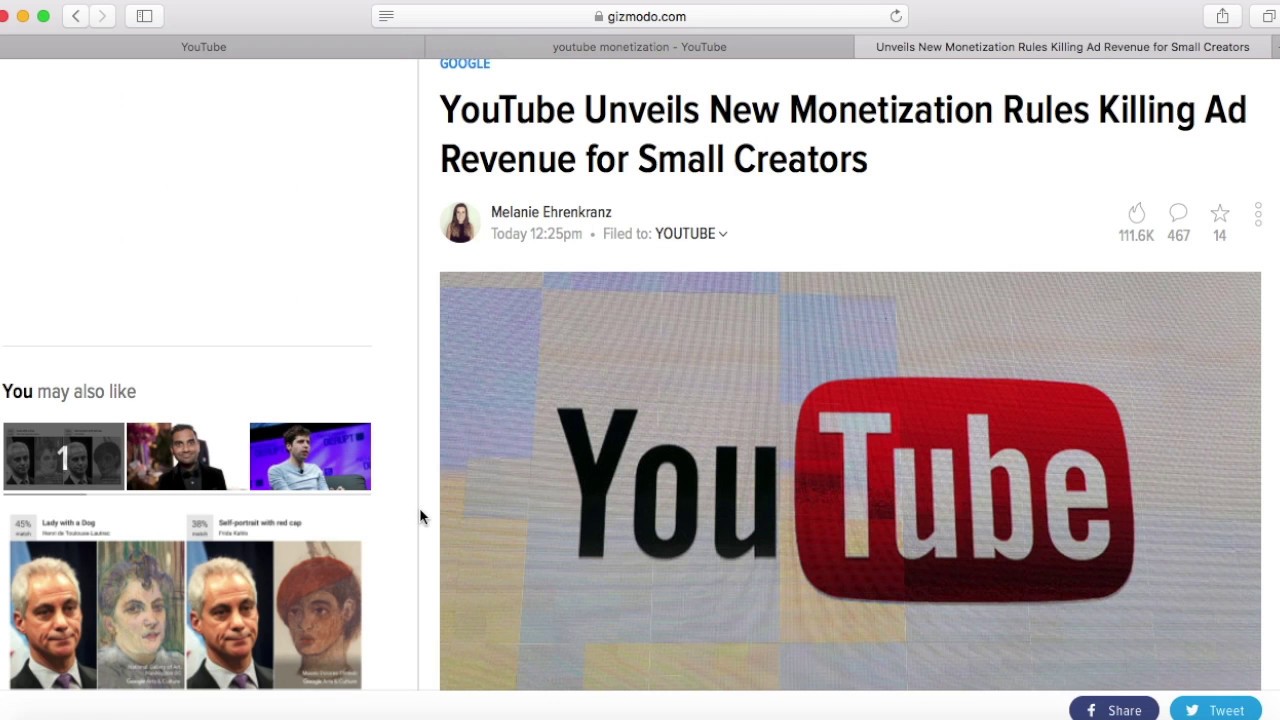 New YouTube policy hurting small channels, content creators - YouTube