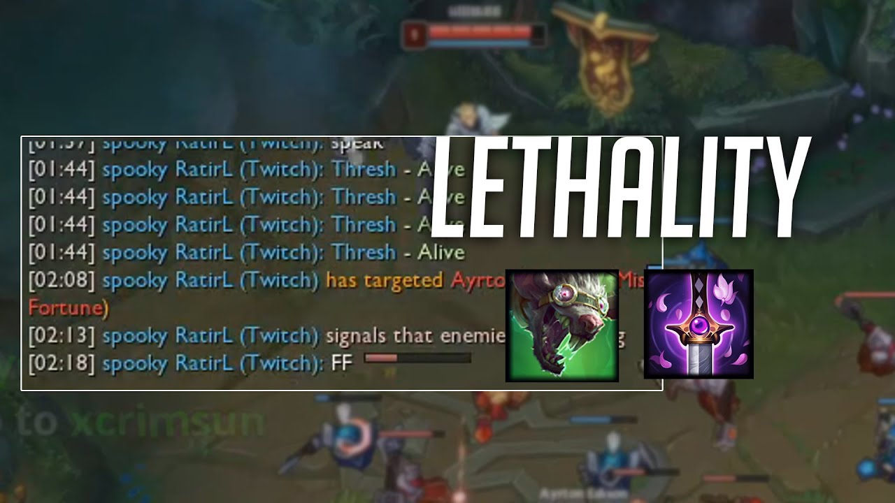 Supports broke RATIRL so he built Lethality Twitch
