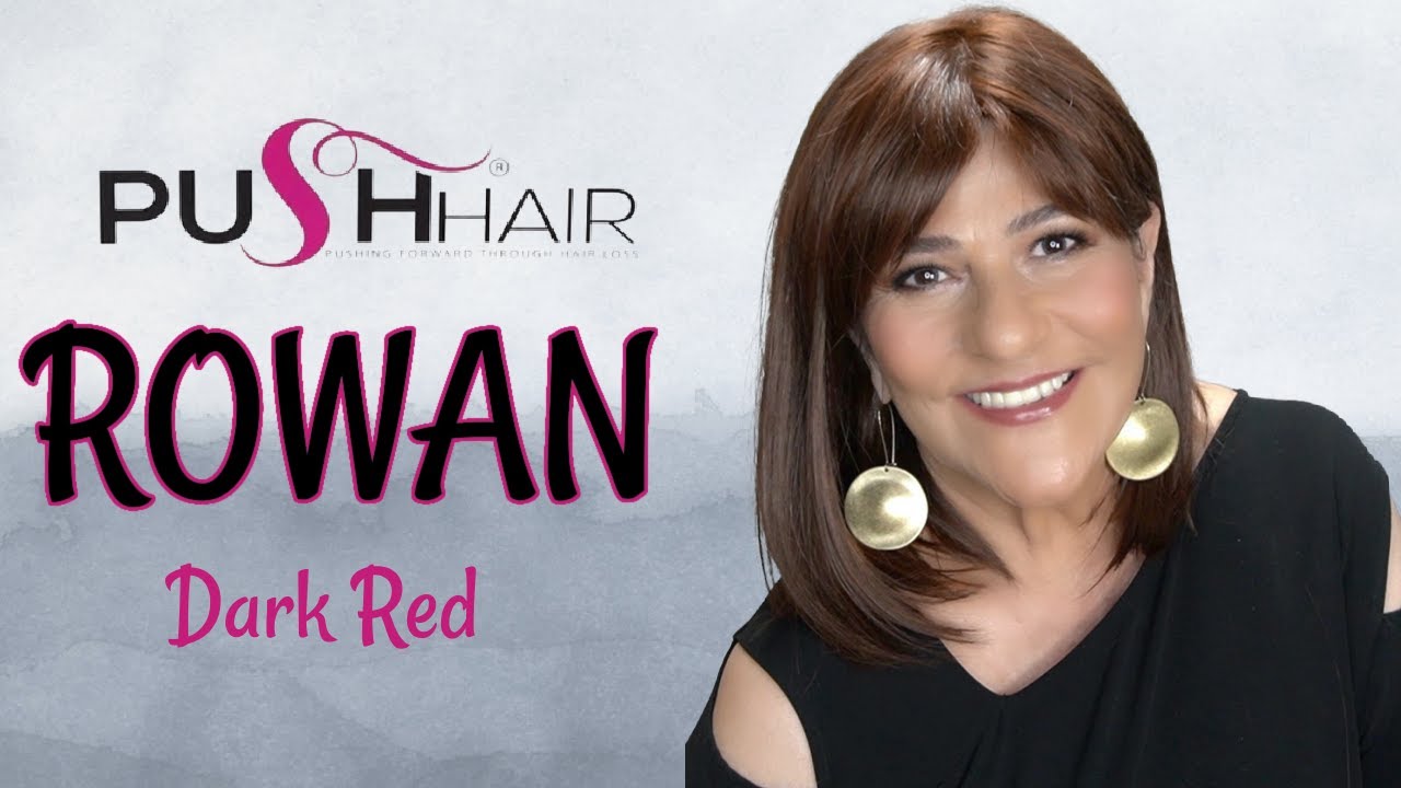 Push Hair ROWAN Wig Review |03 Dark Red | Marlene's Wig & Chat