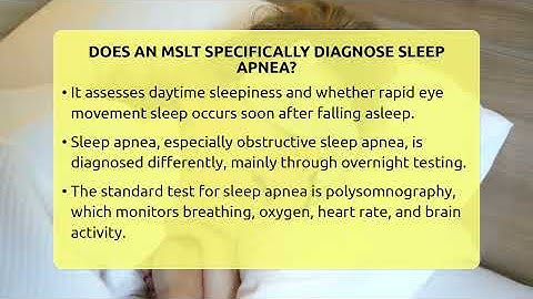 Does An MSLT Specifically Diagnose Sleep Apnea? - Sleep Apnea Support Network