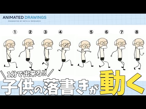 手描きイラストからアニメーションを生成するAI『Animated Drawings』