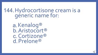 Top 200 Drugs Practice Test Question - Hydrocortisone cream is a generic name for: screenshot 4