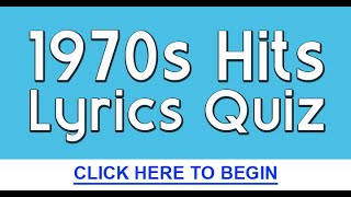 1970s Lyrics Quiz