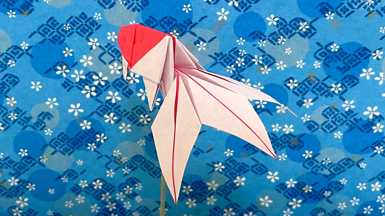 【Origami】 Goldfish How to fold 【折り紙】金魚の折り方