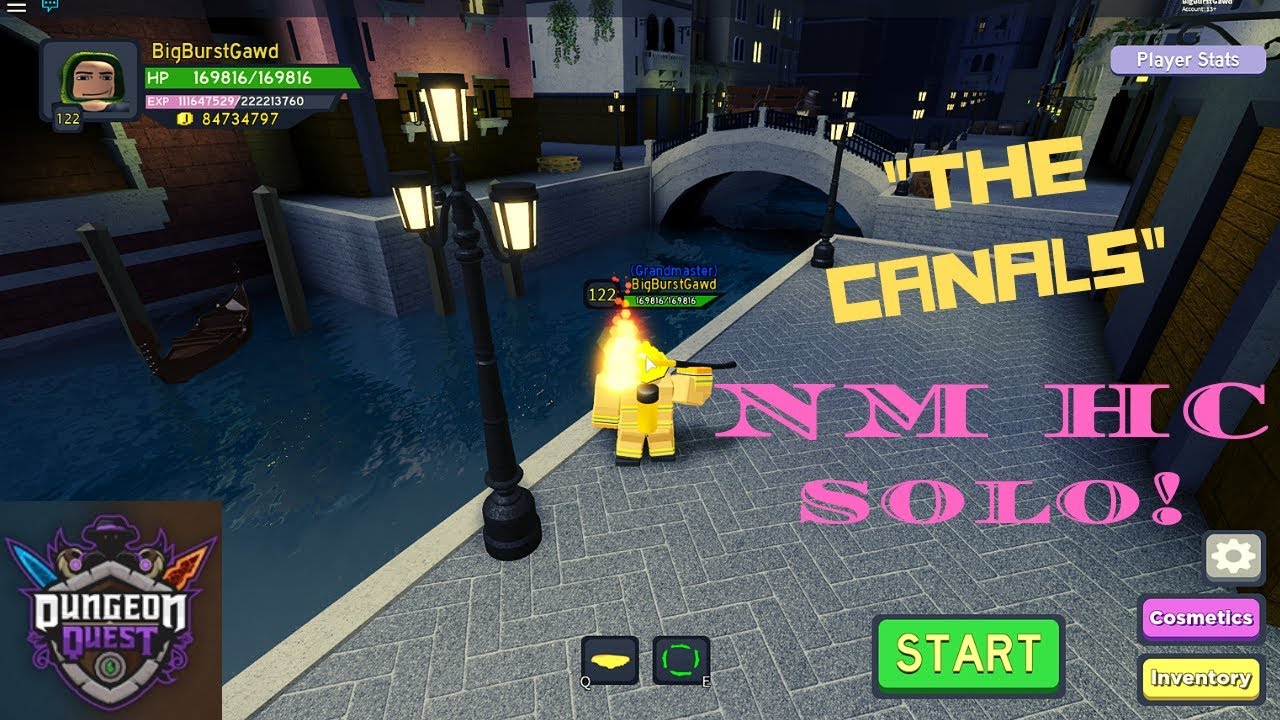 The Canals Roblox Dungeon Quest Solo