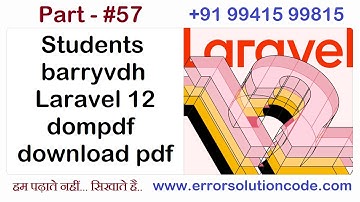 Students barryvdh laravel 12 dompdf download pdf | Tuition Classes in Laravel 12