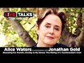 Alice waters with jonathan gold at live talks los angeles