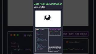🔥Pixel Bat Animation Using Pure CSS! #coding