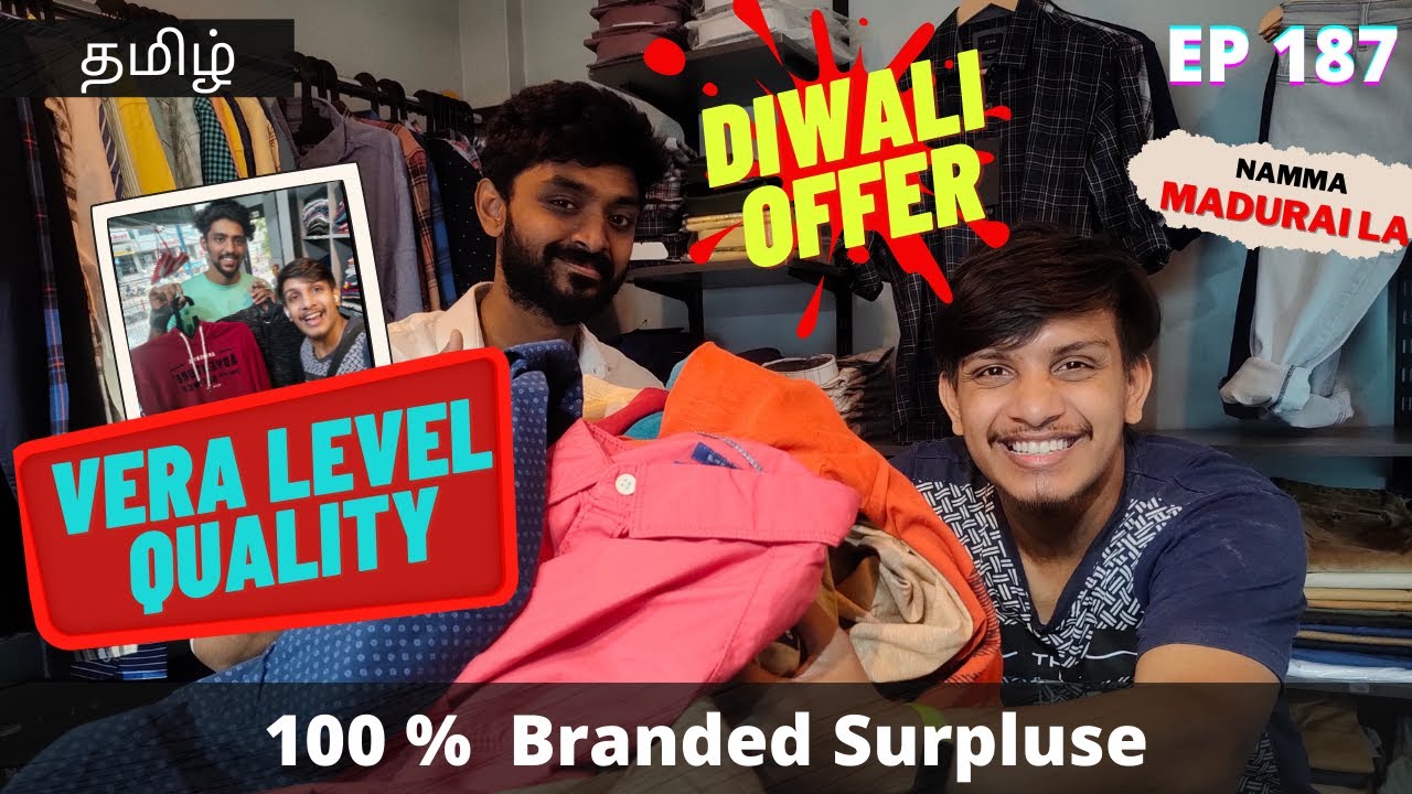 Cheapest 100% original branded surplus wear at Madurai “The Signature” for men || Tamil Vlog