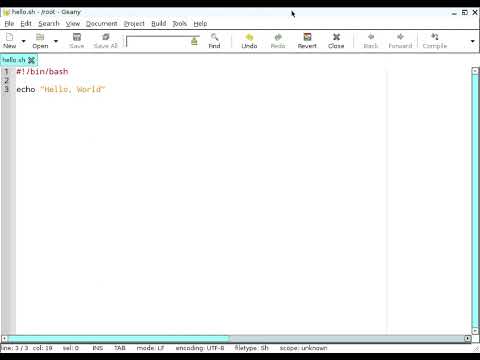 Write shell scripts with Geany text editor; bash shell programming #shell #shellprogramming