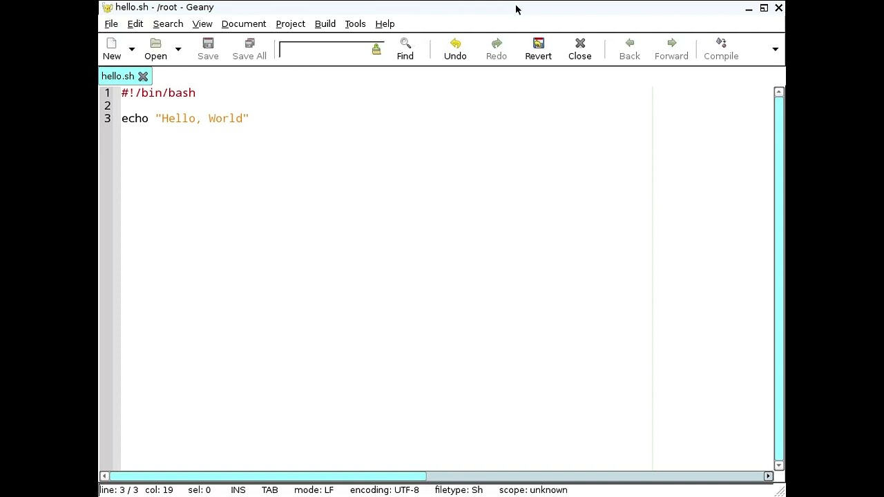002 Write shell scripts with Geany | Linux programming IDE 