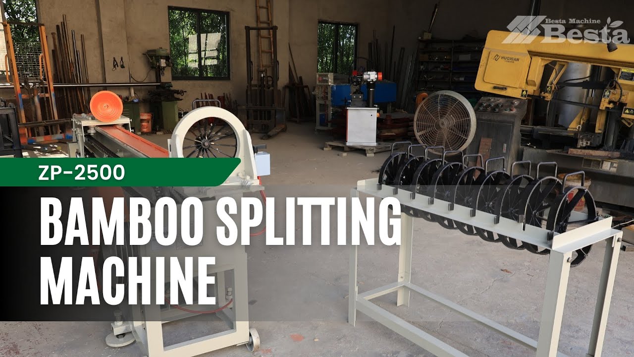 Bamboo Splitting Machine, Bamboo Processing Machine - YouTube