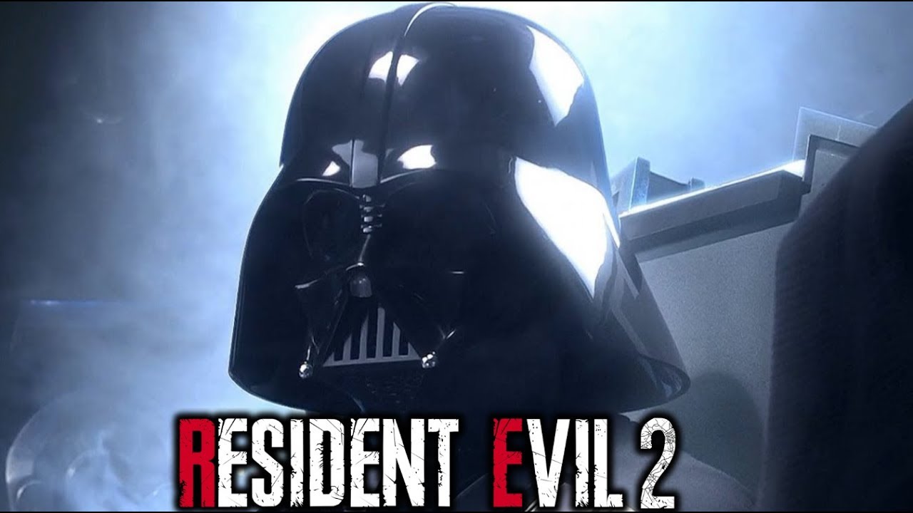Darth Vader from Star Wars in Resident Evil 2 Remake (Mr X mod)
