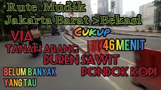 Rute Alternatif Motor dari arah TANGGERANG ke BEKASI/CIKARANG tembus ke KALI MALANG