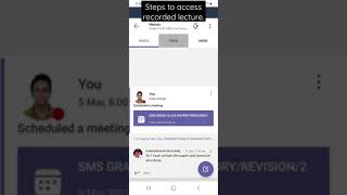 Steps to access recorded lecture screenshot 2
