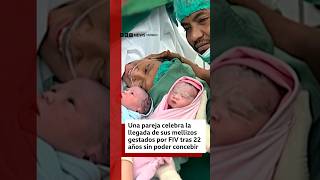 Una pareja celebra la llegada de sus mellizos gestados por FIV tras 22 años sin poder concebir