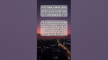 The Two-Minute Rule: Quick Productivity Hack  #productivity #focus #motivation