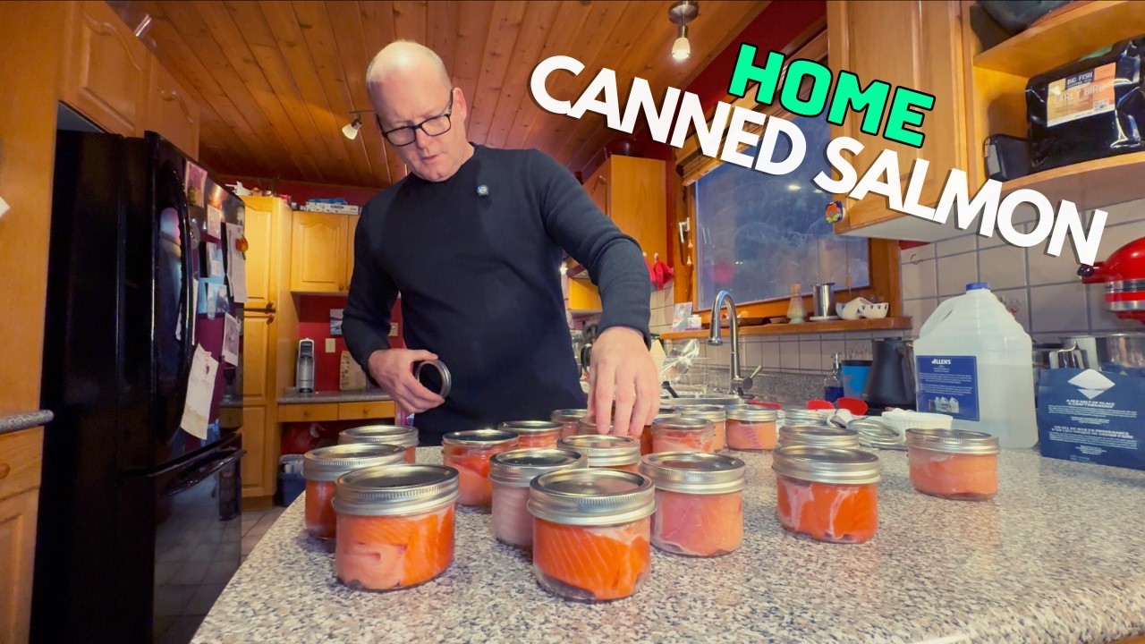 Как консервировать лосося дома!