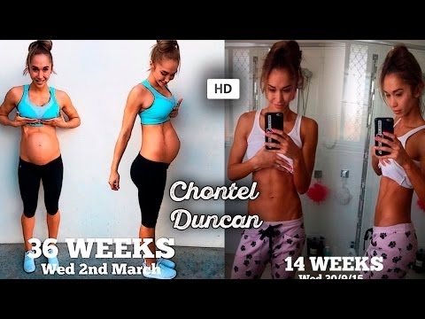 CHONTEL DUNCAN: Fit Pregnant Mom video shows off her incredible set of abs at 36 weeks pregnant