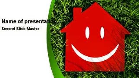 Red Home PowerPoint Template by PoweredTemplate.com