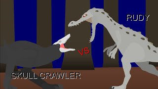 skull crawler vs Rudy \/\/ kaiju battle\/\/ stick nodes pro animation